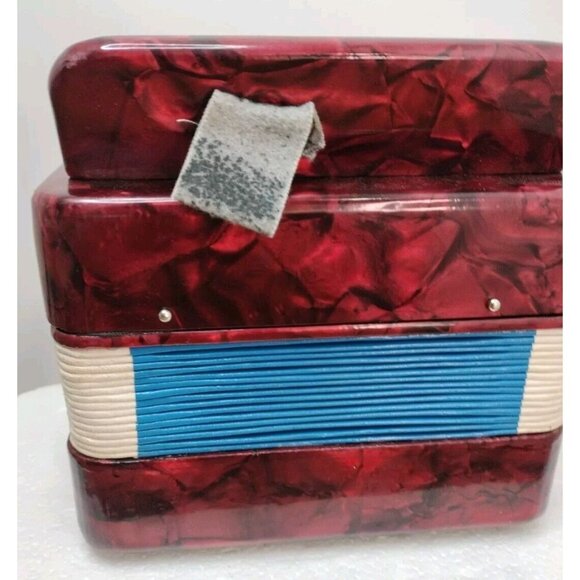 Vintage HERO Accordion. UC 102 Red With Box See Picture Nos - Picture 5 of 11